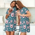thumbnail image 4 of Picia Funny Pig Faces Pattern Women’s Nightdress – Casual Short-sleeved Loose-Fit Sleepwear, Soft Cotton Short-Sleeve Sleep Shirt for Relaxation & Comfort, 4 of 6