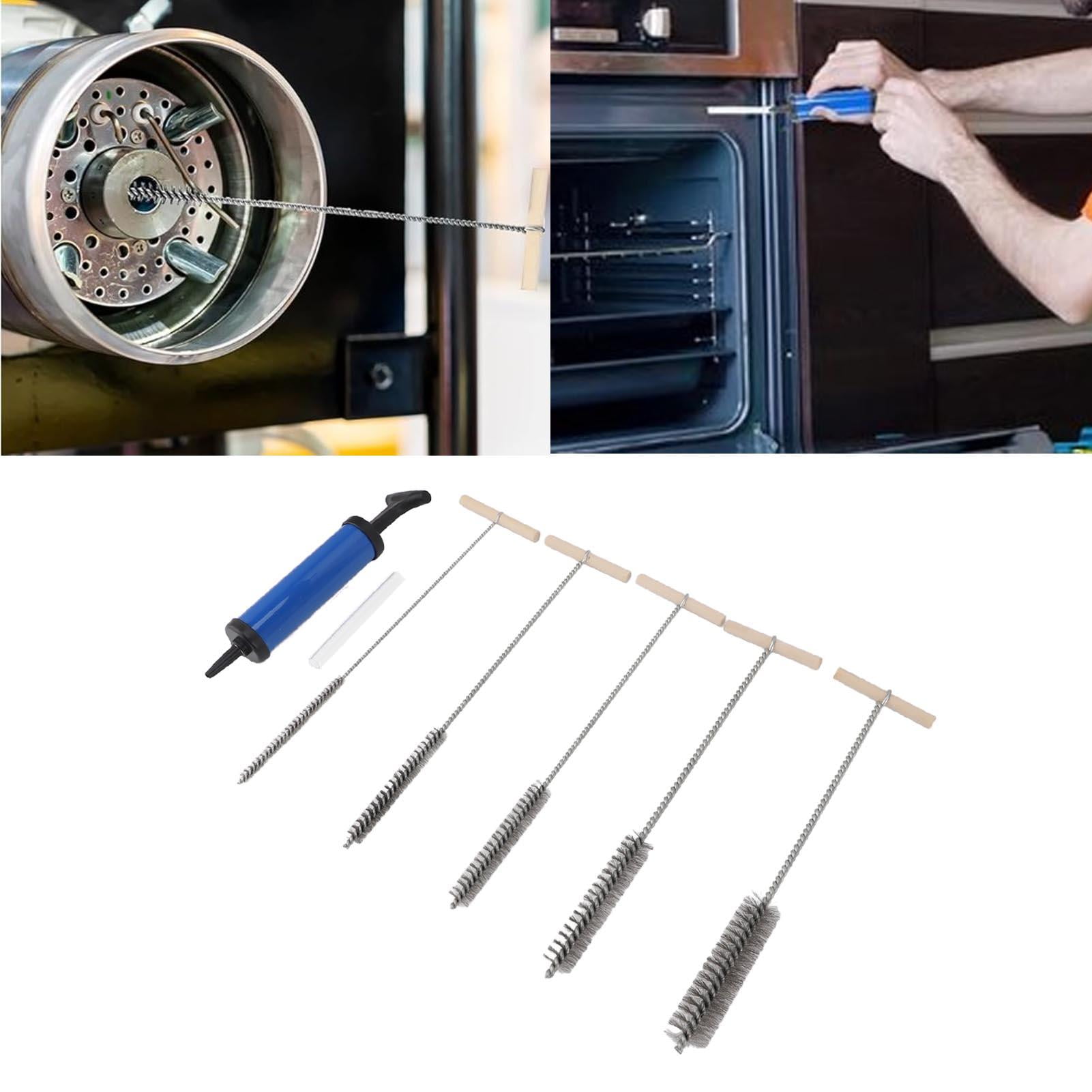 Yajisi Multi‑Size Stainless Steel Pipe Cleaning Brush Set – 8mm, 12mm, 16mm, 20mm & 25mm – Durable ABS & Steel, Ideal for Home, Office & Industrial Use