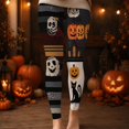 thumbnail image 3 of Halloween Leggings for Women Elastic High Waist Lifting Spooky Print Tights Pants Workout Yoga Pants, 3 of 7
