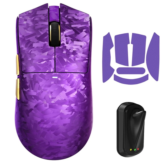 ATTACK SHARK R11 ULTRA Carbon Fiber Wireless 8K PAW3950MAX Gaming Mouse 49g SUPERLIGHT, Nordic 52840 MCU, 20000 FPS Static Scan Rate, Nano-Metal Ice Coating, Omron Optical Micro Switches