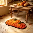 thumbnail image 5 of Yhmxh Thanksgiving Pumpkin Bathroom Rugs Fall Maple Leaf Shape Bath Mat Autumn Kitchen Mat Non Slip Doormat Cute Orange Floor Mat Decorative for Front Door Entryway Kitchen Bedroom 27.56"x17.72", 5 of 6