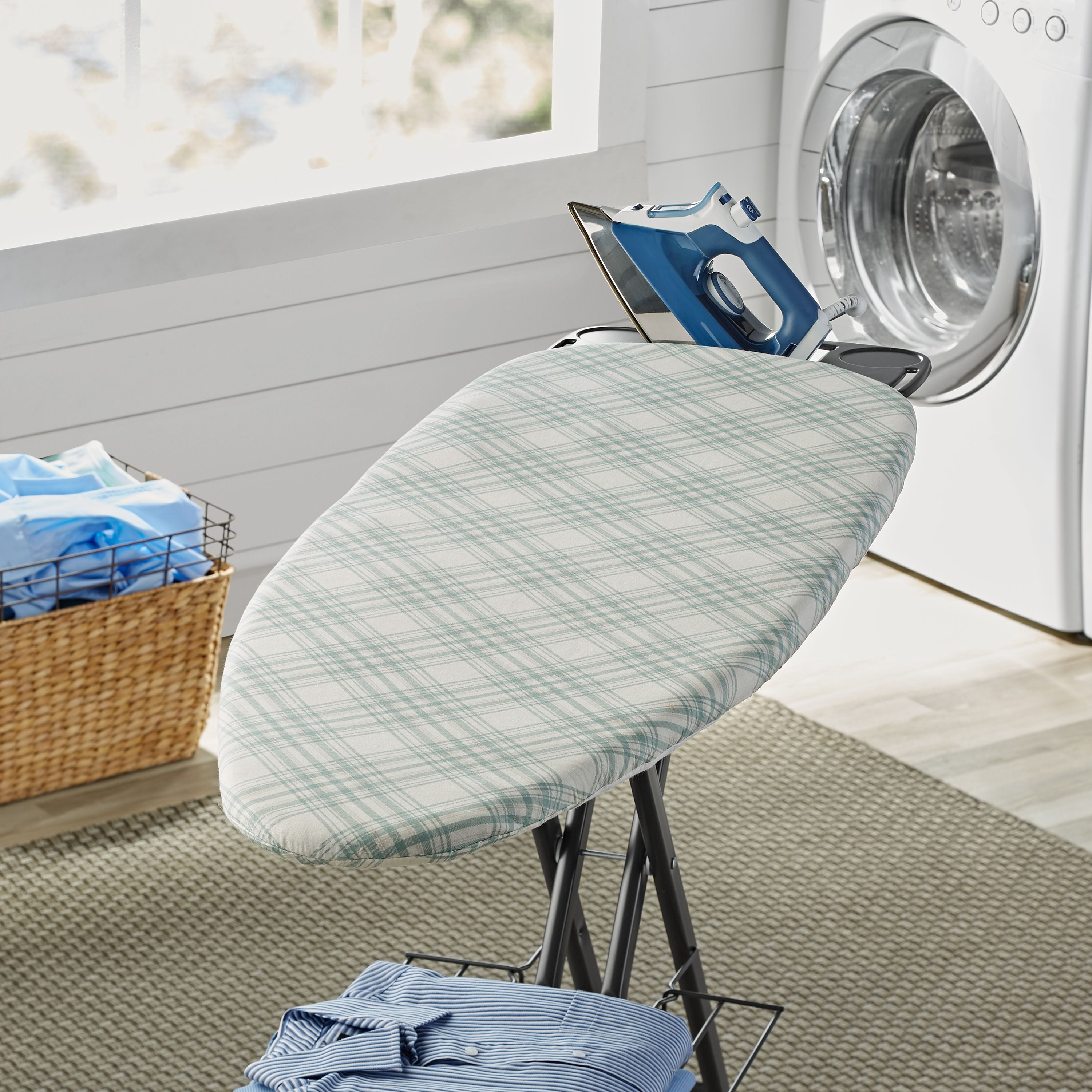 (2 pack) Better Homes & Gardens Bias Plaid Reversible Ironing Board Cover