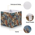 thumbnail image 3 of Foldable Fabric Storage Bin Home Cubes Clothing Organizer Bins Large Collapsible Box Basket for Home Organizer Feathers and Leopard Print, 3 of 7