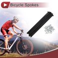 thumbnail image 2 of Unique Bargains 38 Set 14G Bicycle Spoke 190mm Bike Wheel Spoke Carbon Steel Black, 2 of 7