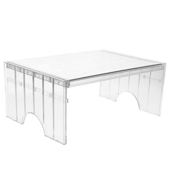 EXHUMKY Stackable Adjustable Refrigerator Shelf Organizer with Expandable Function for Freezer Storage