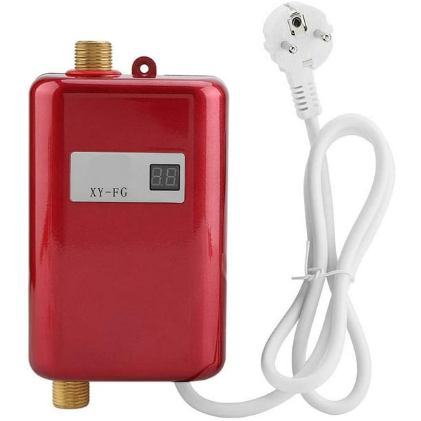 Calentador de agua instantáneo eléctrico de 220 V, adecuado para convertir agua fría en agua caliente, temperatura de flujo de agua ajustable para cocina y baño