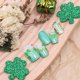 thumbnail image 5 of Set de uñas postizas acrílicas Sutaozhi de 30 piezas, verde trébol, estilo coffin, 5 of 9