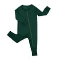 thumbnail image 2 of Emy Dola Unisex Baby Bamboo Viscose Pajamas Rompers with Mitten Cuffs Infant Boys Girls 2-way Zippers Long Sleeve Sleepwear One-piece, 2 of 8
