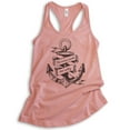 thumbnail image 1 of The Ocean Made Me Salty Tank Top, Ladies Racerback Tank Top, Vacation Tank, Beach Tank, Desert Pink, XX-Large, 1 of 3