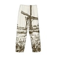 thumbnail image 3 of Lsque Dutch Windmill Print Men's Pajama Pants, Lounge Pant - Comfortable Home Wear,Elastic Waistband, Stylish Design-Large, 3 of 9