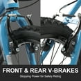 thumbnail image 3 of Ktaxon 20in Mountain Bike 7 Speed with Steel Frame, V Brake, Blue, 3 of 10