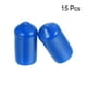 thumbnail image 2 of Uxcell 15pcs 8mm(5/16") Round Blue Vinyl End Cap Screw Thread Protectors Rubber Cover Caps, 2 of 4