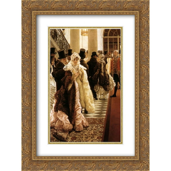 James Tissot 2x Matted 20x24 Gold Ornate Framed Art Print 'The Woman of Fashion (La Mondaine)'