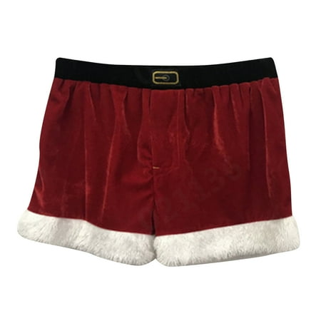 

Mens And Womens Christmas Cosy Color Party Performance Shorts Green Tunic Men