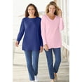 thumbnail image 4 of Woman Within Plus Size Perfect Long-Sleeve V-Neck Tee, 4 of 6
