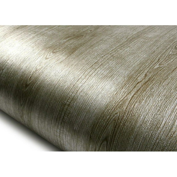 ROSEROSA Peel and Stick PVC Faux Wood Self-Adhesive Wallpaper Covering Counter Top Shelf Liner Shine Ebony 2.00 Feet(W) X 6.56 Feet(L)