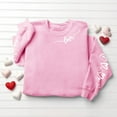 thumbnail image 4 of BLVB Valentines Day Sweatshirt for Women Love Heart Shirts Casual Valentine Pullover Long Sleeve Tops Lover Gift, 4 of 5