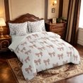 thumbnail image 2 of Manfei Brown Dreamy Bowtie 7-Piece Twin Bedding,Kawaii Bowknot Bedding Comforter Set,Light Gray Reversible, 2 of 7