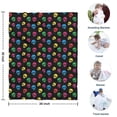 thumbnail image 4 of Black Colorful Skull Pattern Blanket,Comfortable Soft Flannel Throw Blanket,All Season,Warm Lightweight Blankets for Sofa Bed Couch Living Room Chair,30"x40", 4 of 4