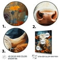 thumbnail image 3 of Designart "Natures Tapestry Cow II" Animals Canvas Print, 3 of 5