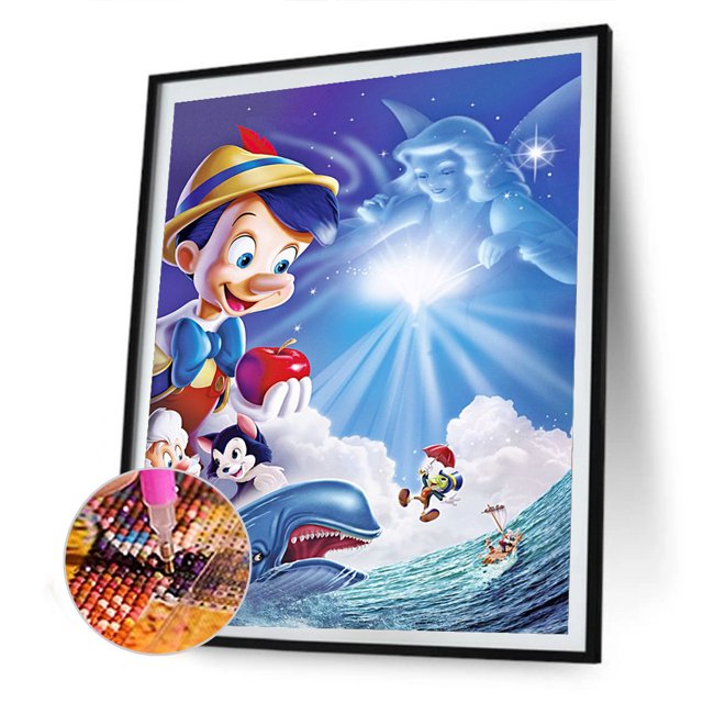 Cuadros Decorativos Kit de pintura de diamantes 5Dpelículas de dibujos animadostaladro redondo completoarte de pared DIY (X473) Ehuebsd embutido en tela