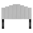 thumbnail image 3 of Headboard, Full Queen Size, Velvet, Light Grey Gray, Modern Contemporary Urban Design, Bedroom Master Guest Suite, 3 of 9