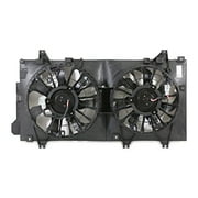 mazda 323 dual radiator and condenser fan assembly