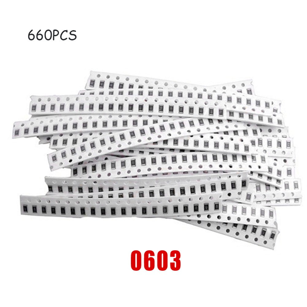 Ana 660pcs 33 Values 0603 SMD Resistor Kit (1ohm-1M ohm) 1% Sample Kit 