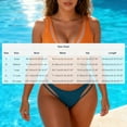 thumbnail image 3 of YTCAMLO 2 Piece Push up Bikini Sets for Women Summer Fashion V Neck Top High Cut Bottom Swimsuits Tummy Control Cheeky Bathing Suit, Orange M, 3 of 8