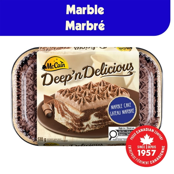 McCain® Deep'n Delicious® Marble Cake, Made in Canada from domestic and imported ingredients, 510g