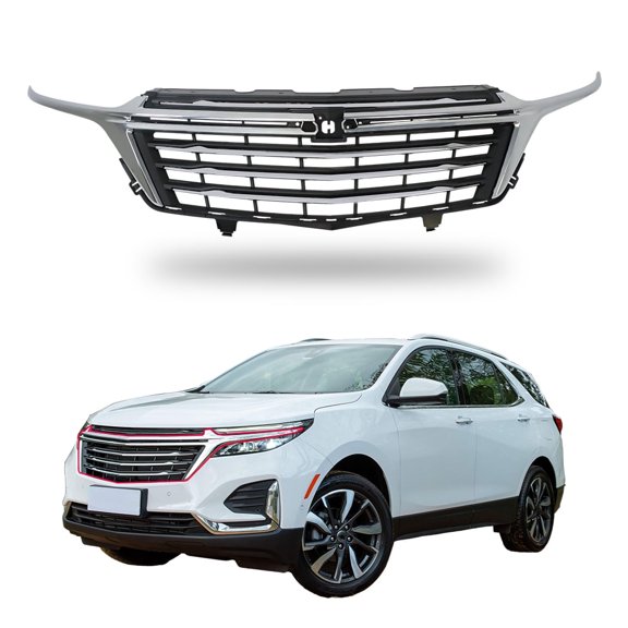 labwork Front Bumper Upper Grille Chrome And Black For Chevrolet Equinox 2022 2023