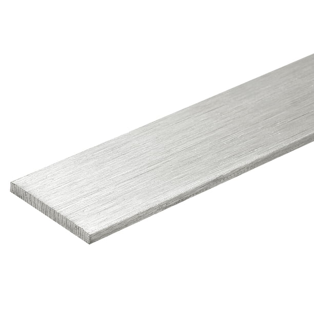 Uxcell Barra Plana de Acero Inoxidable 316L 3/25" Grosor 1" Ancho 7.9" Largo Tiras Metálicas Rectangulares Acabado Cepillado para Cocina, 2 piezas
