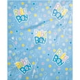 Extra Large Jumbo Plastic Blue Polka Dot Baby Shower Gift Bag, 1ct for