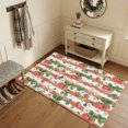thumbnail image 2 of Washable Area Rugs 2.7x5 FT Rugs for Living Room Non-Slip Soft Non-Shedding Low-Profile Rectangle Fruits Green Palm Leaves Red Striped Large Rug Carpet for Bedroom Dining Room Home Decor, 2 of 8
