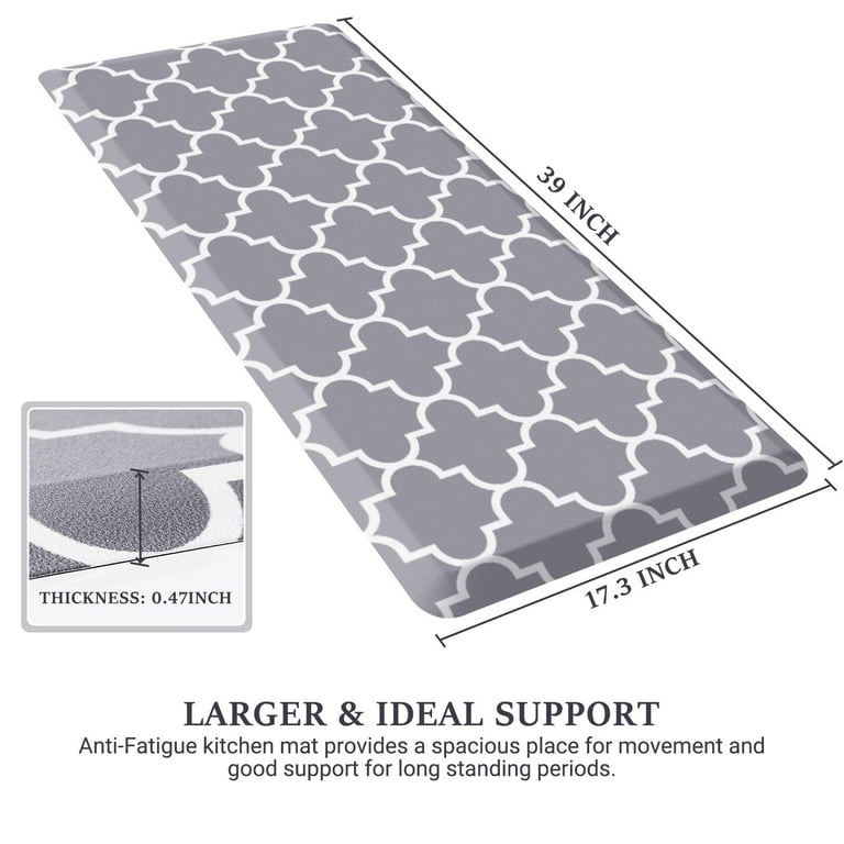 Anti-Fatigue Kitchen Rug, 17 x 30 PVC Non-Slip Cushioned Comfort Sta –  amzdeal-US