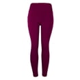 thumbnail image 1 of Pantalones de yoga elásticos de compresión para mujer, mallas de entrenamiento con bolsillo para correr y hacer ejercicio Rojo S, 1 of 9