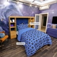 thumbnail image 4 of Unique Bargains 3 Piece Kid's Down Alternative Comforter Set Small Black Cartoon, 4 of 9