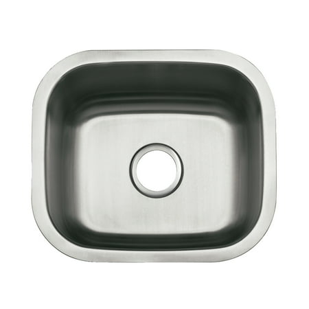 Kingston Brass GKUS16168 Loft 16" Stainless Steel Single Bowl Undermount Bar Prep Sink, Brushed