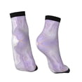 thumbnail image 4 of Bingfone Lavender Glitter Foil Stripes Design Patterned Men'S Women'S Casual Cotton Socks, 4 of 9