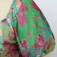 thumbnail image 5 of Womens Floral Summer Dress Casual Wrap V Neck Short Sleeve Belted Beach Bohemian Maxi Dress, 5 of 7