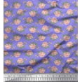 thumbnail image 1 of Soimoi Satin Silk Fabric Check,Leaves & Rose Floral Printed Craft Fabric by The Yard 42 Inch Wide, 1 of 1