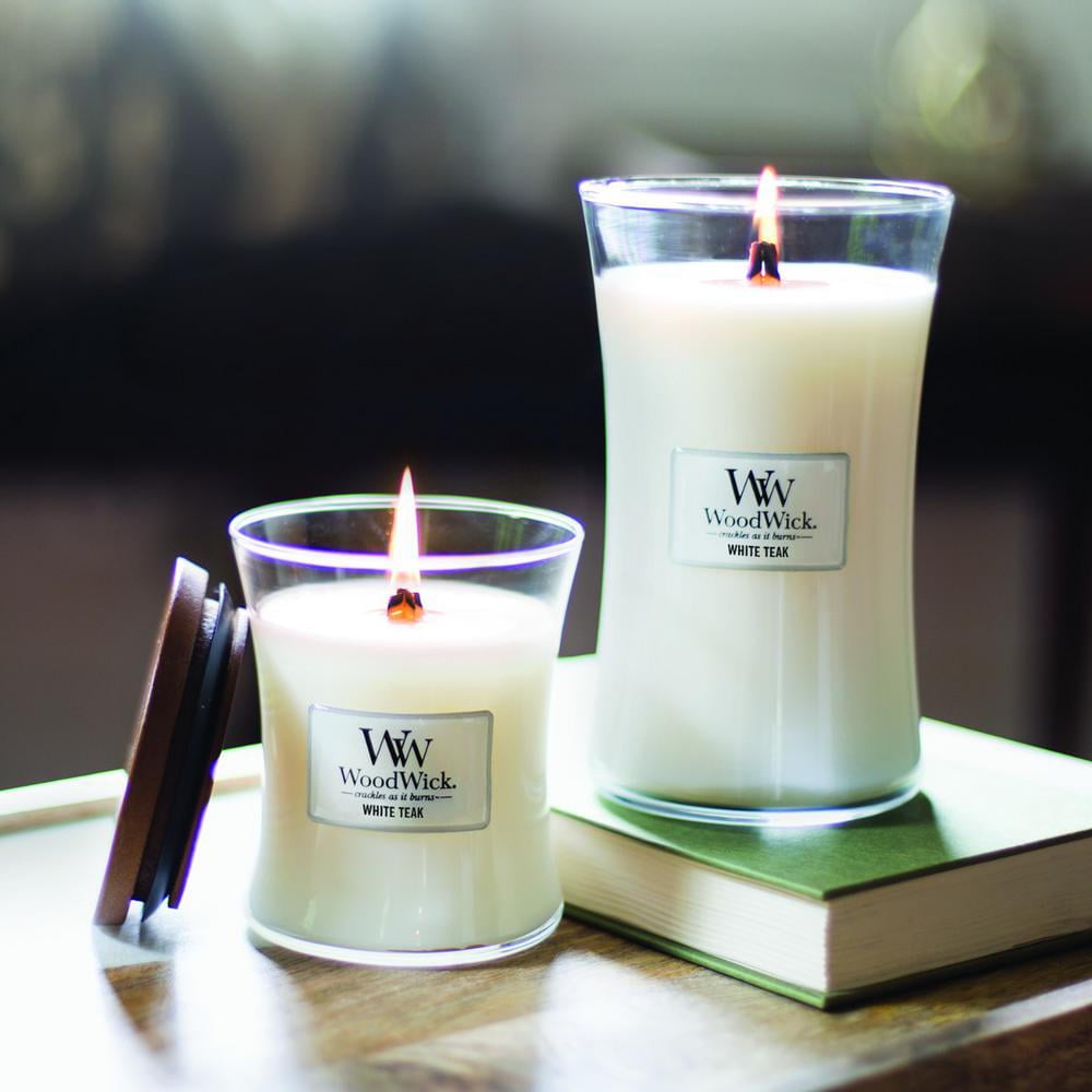 Woodwick® White Teak 9.7 Oz. Medium Hourglass Candle, 1 ct - King