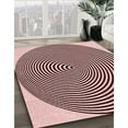 thumbnail image 3 of Ahgly Company Machine Washable Indoor Rectangle Transitional Pink Area Rugs, 7' x 9', 3 of 7