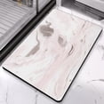 thumbnail image 2 of 20x32 inch Soft & Luxurious Bath Rug Runner – Marble Bath Mat in Modern Design, Non-Slip Microfiber Bathroom Rug, Perfect for Tub & Shower, Machine-Washable, 2 of 5