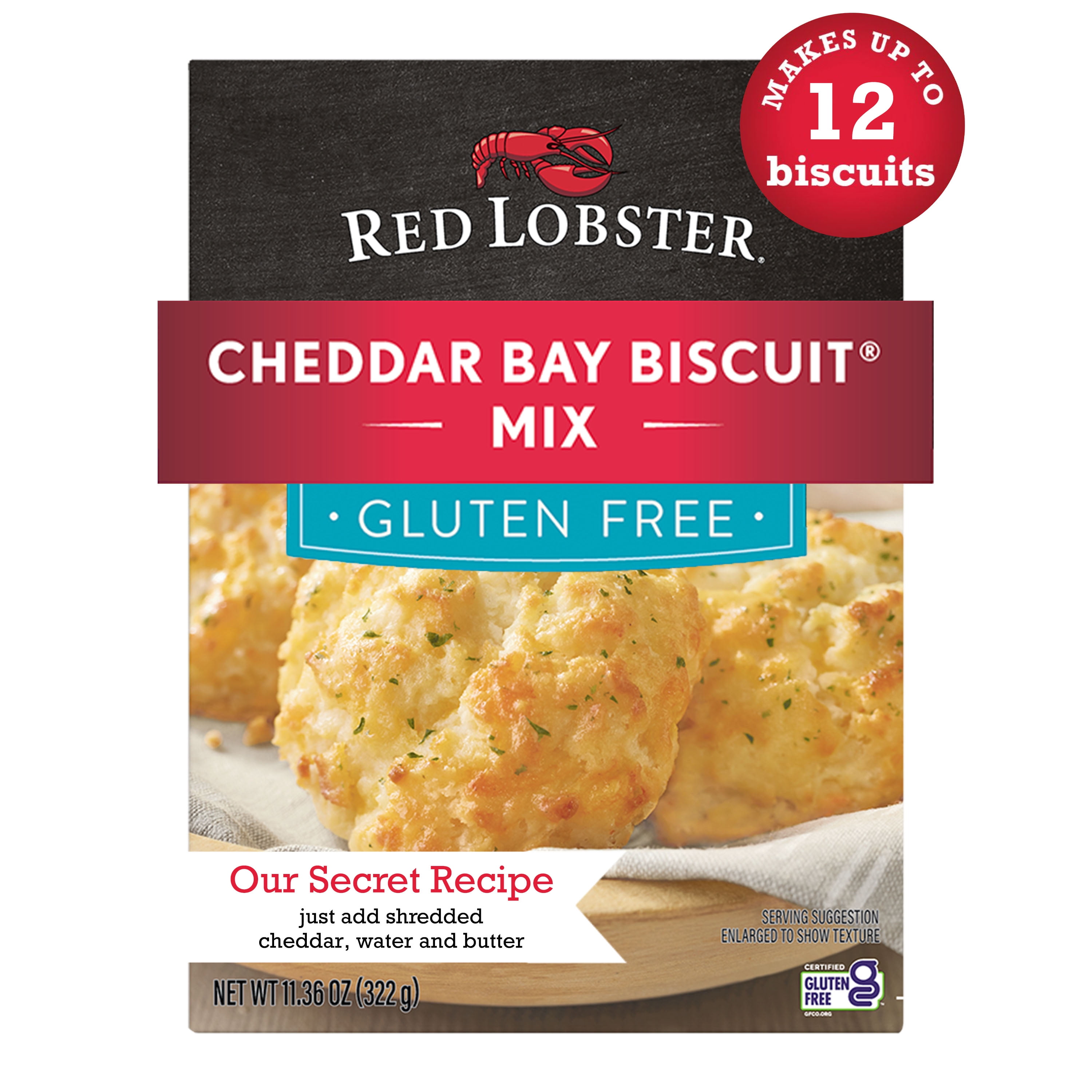 Red Lobster Cheddar Bay Biscuit Mix, Gluten-Free, 11.36 oz Box