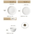 thumbnail image 6 of Vancasso 18 Pcs Dinnerware Sets, Ceramic Plates and Bowls Sets for 6, Scratch Resistant Kitchen Dinner Set , Microwave & Dishwasher Safe, 6 of 7