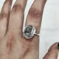 thumbnail image 4 of Natural Herkimer Diamond Ring, Rough Herkimer Diamond Ring, Birthstone, Simple Ring, 925 Sterling Silver, Womens Ring, Christmas, Thanksgiving, Handmade, Statement Jewelry, Rough Gemstone Jewelry, 4 of 6
