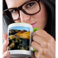 thumbnail image 2 of 3drose, the Painted Hills, John Day Fossil Beds Nm Near Mitchell, Oregon, Usa, 11oz Two-tone Green Mug, 2 of 6