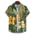 thumbnail image 5 of Camisas hawaianas con estampado floral 3D para hombre, blusa de manga corta con un solo pecho, blusas de playa para vacaciones, ropa Harajuku, 5 of 5