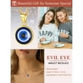thumbnail image 4 of Silvora Gold Plated Evil Eye Necklaces 925 Sterling Silver Chain Blue Eye Pendant Necklace Lucky Protection Jewelry Gift for Women, 4 of 9
